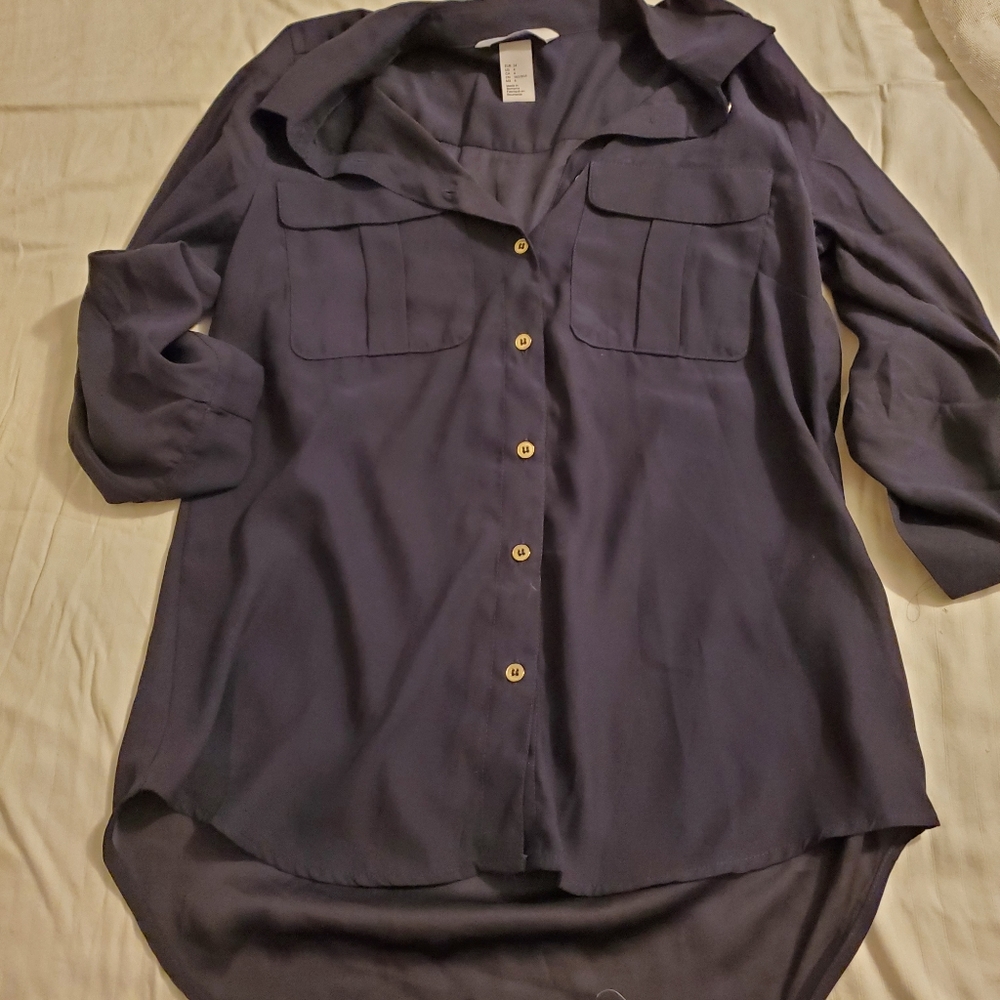 H&M Size 4 Blue Top